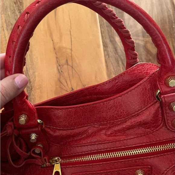 Balenciaga Town Crossbody Bag Red - Picture 8 of 9